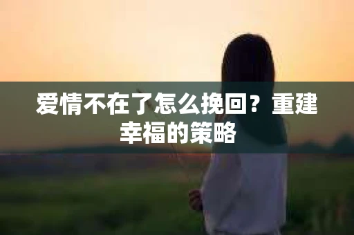 爱情不在了怎么挽回？重建幸福的策略