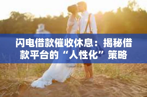 闪电借款催收休息：揭秘借款平台的“人性化”策略