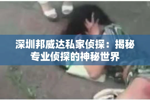 深圳邦威达私家侦探：揭秘专业侦探的神秘世界
