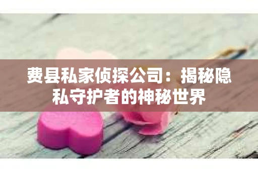 费县私家侦探公司：揭秘隐私守护者的神秘世界